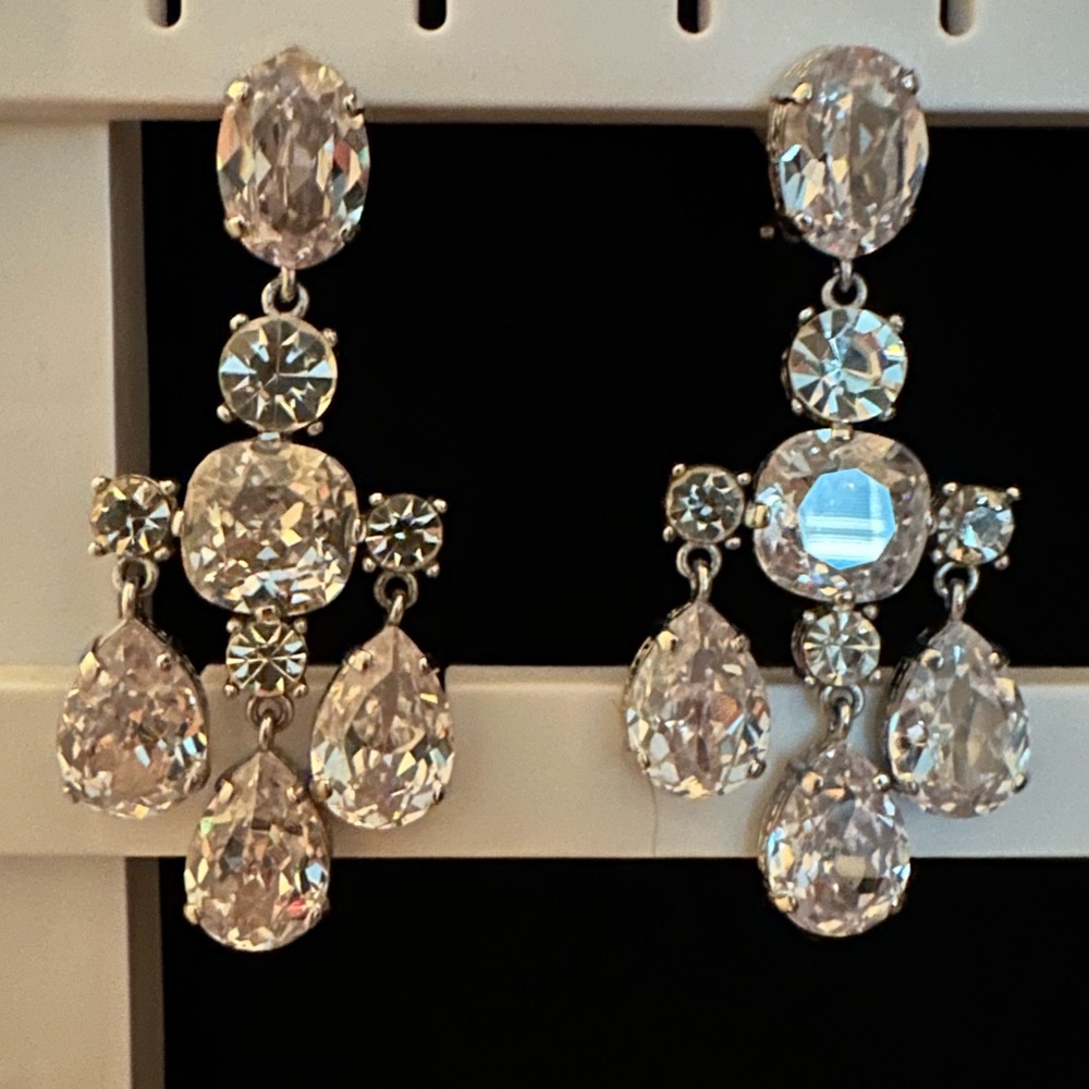 Crystal Chandelier Cubic Zirconia Drop Earrings